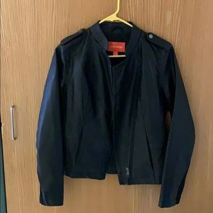 Black leather jacket